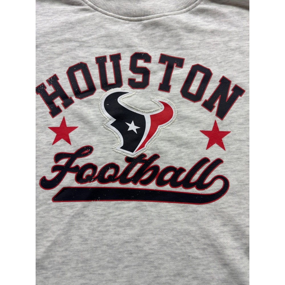 NWT Team Apparel Houston Texans NFL Sweatshirt Heather Gray Women Medium T0955